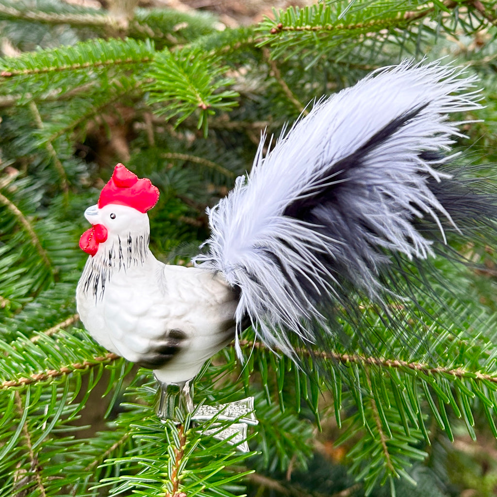 White Cockerel Tree Decoration