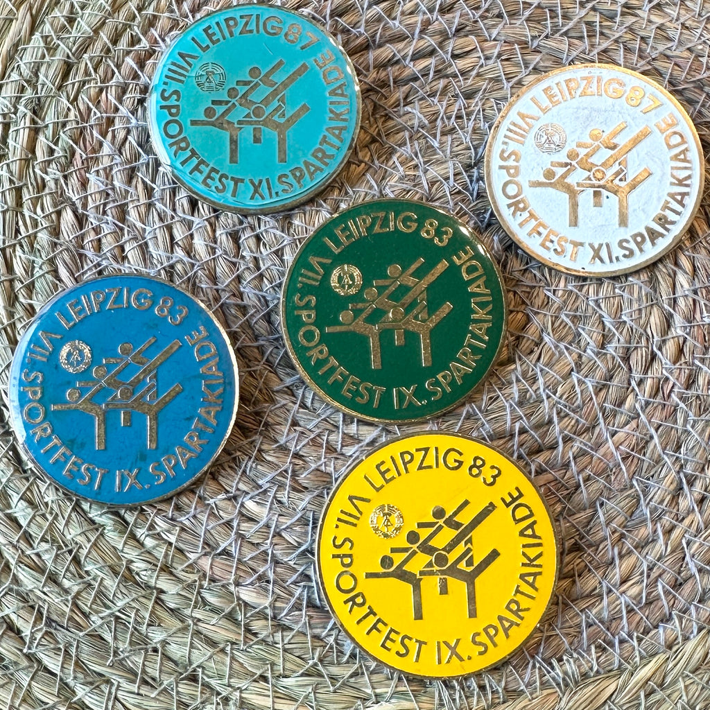 Vintage DDR Pin Badge - SPARTAKIADE LEIPZIG