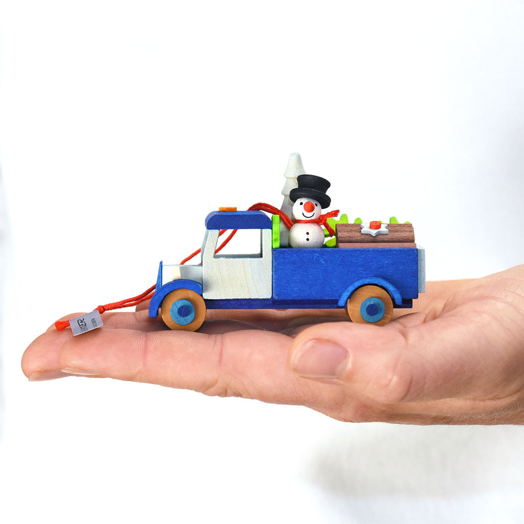 Snowman on a Truck Tree Decoration