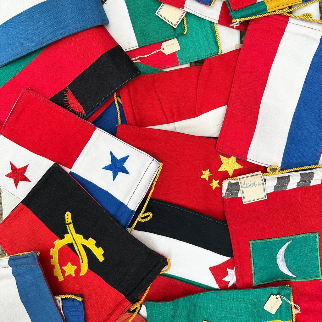 Vintage East German Table Flags