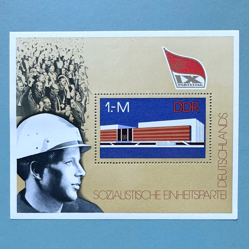 Mini Stamp Block: IX Parteitag/Palast der Republik