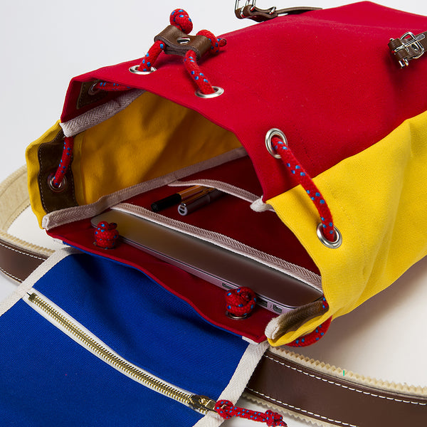 YKRA Matra Mini Backpack Blue Red Yellow Thorsten van Elten