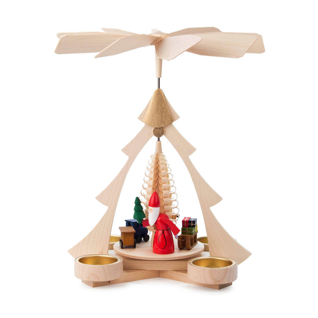 Rotating Pyramid with Santa