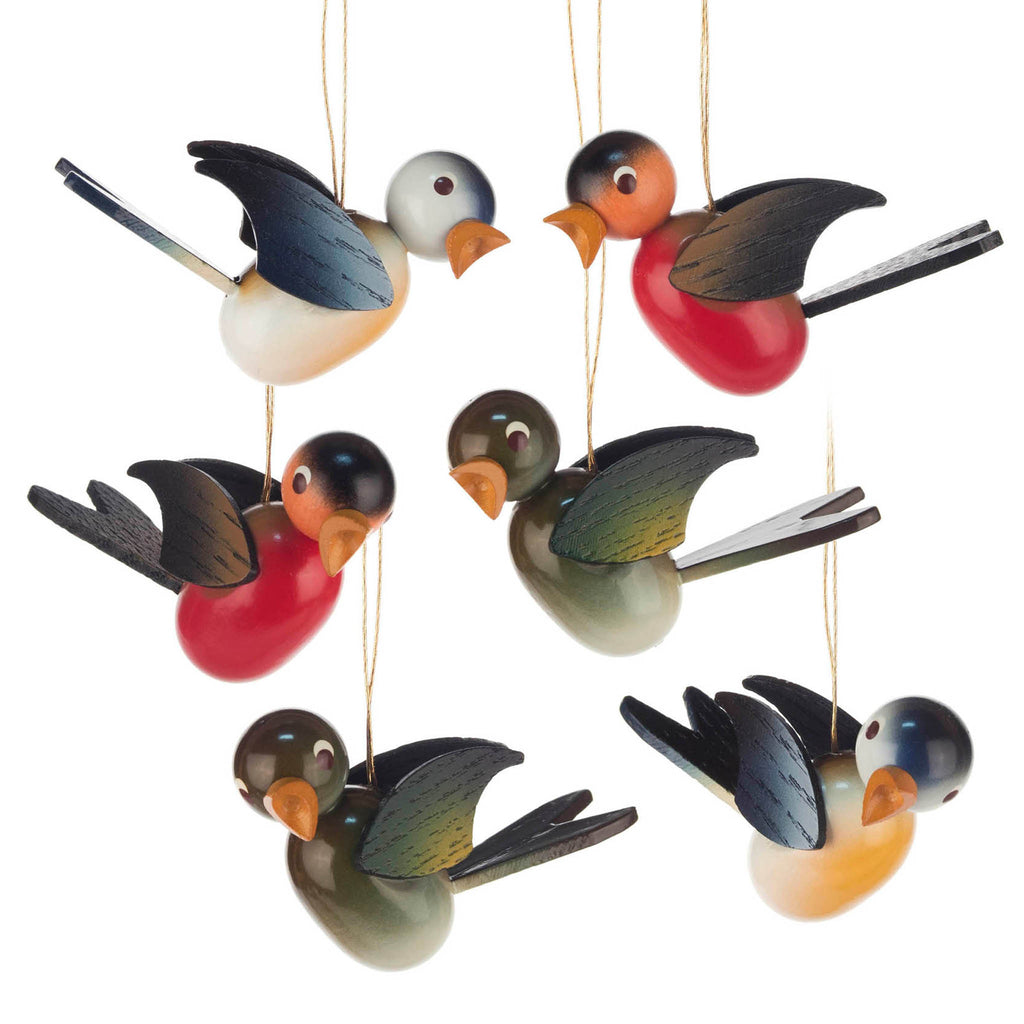 Six Little Wooden Birds