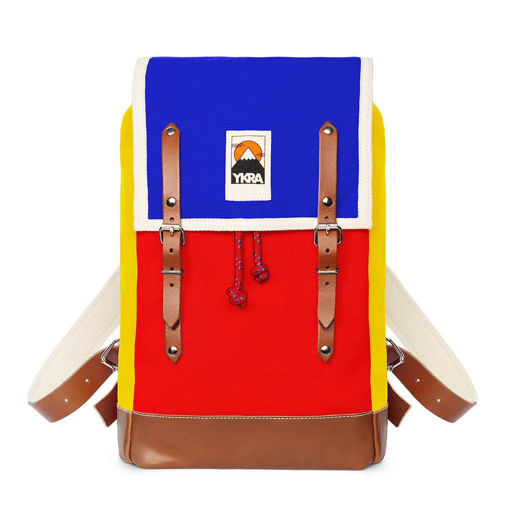 YKRA Matra Mini Backpack Blue-Red-Yellow