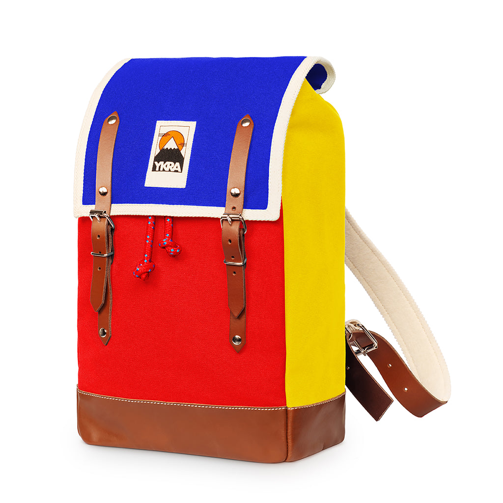 YKRA Matra Mini Backpack Blue-Red-Yellow