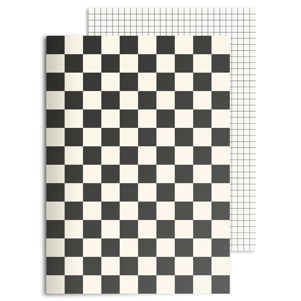 30% OFF Chequered A5 Notebook Black&White