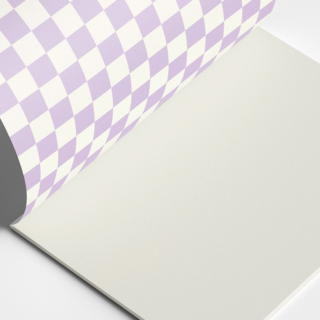 30% OFF Chequered A5 Notebook Lavender
