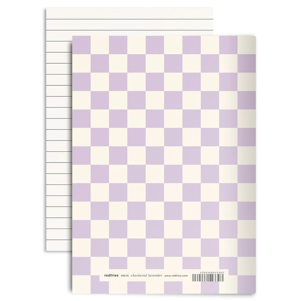 30% OFF Chequered A5 Notebook Lavender
