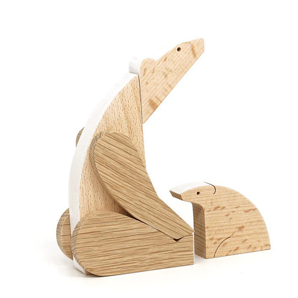 Polar Bear Wooden Glasses Stand – Newsukie