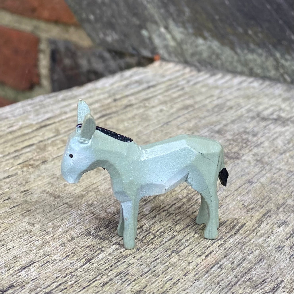 Miniature Wooden Donkey