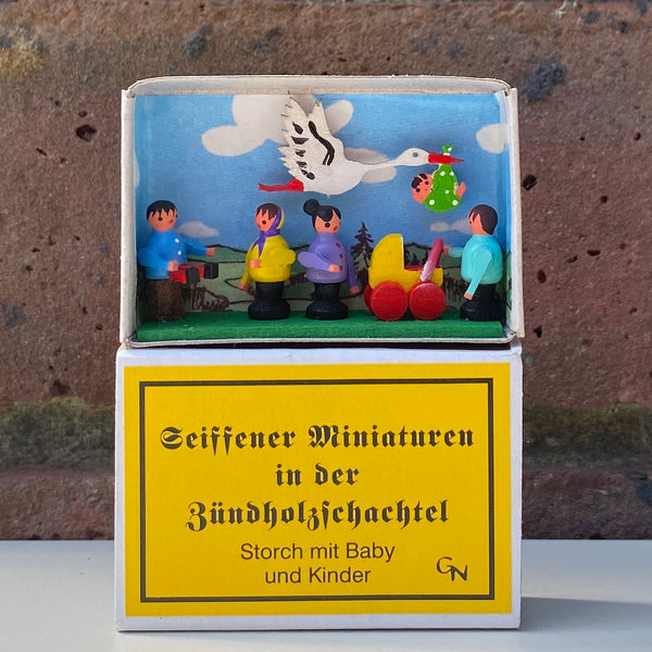 Matchbox Miniature Stork & Baby