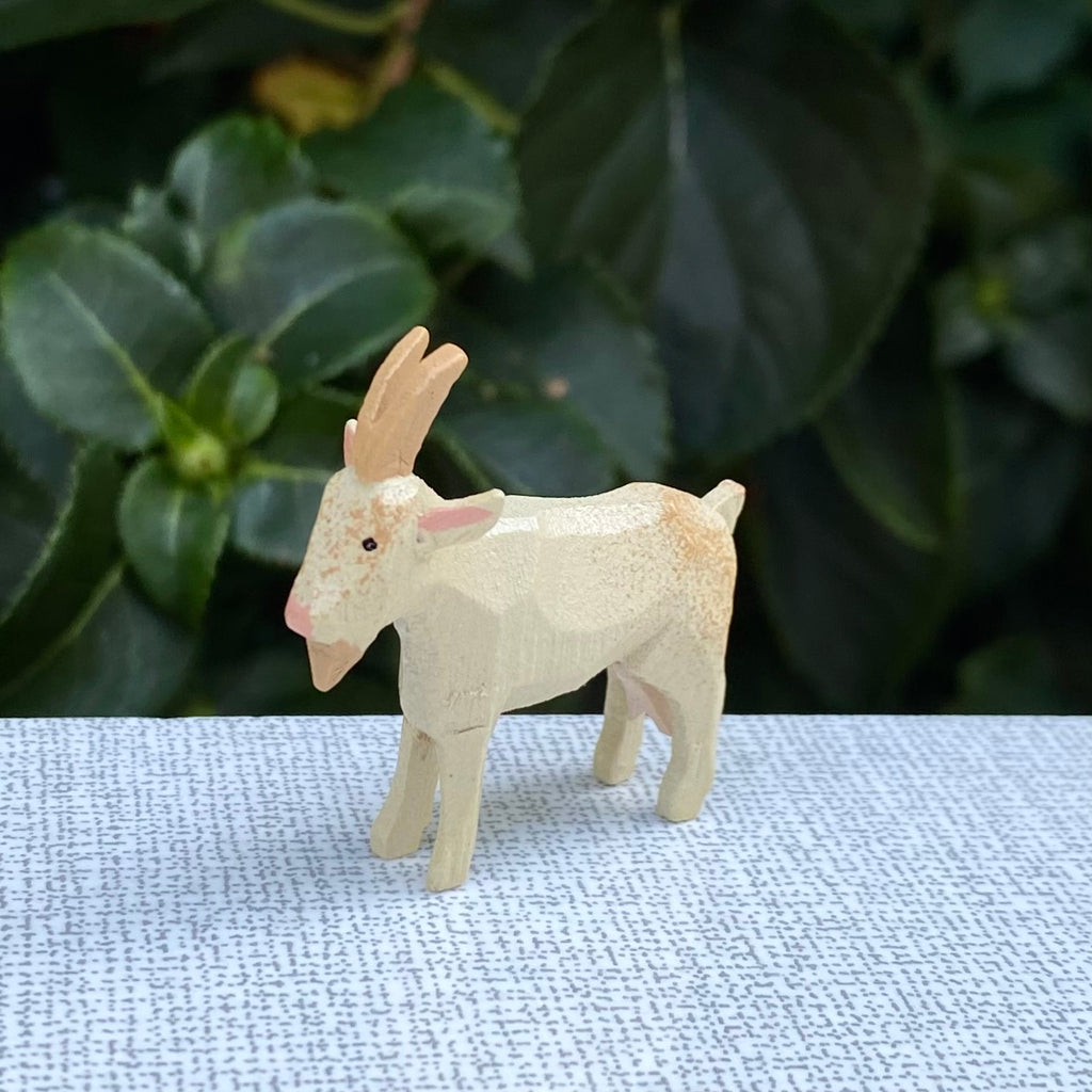 Miniature Wooden Goat