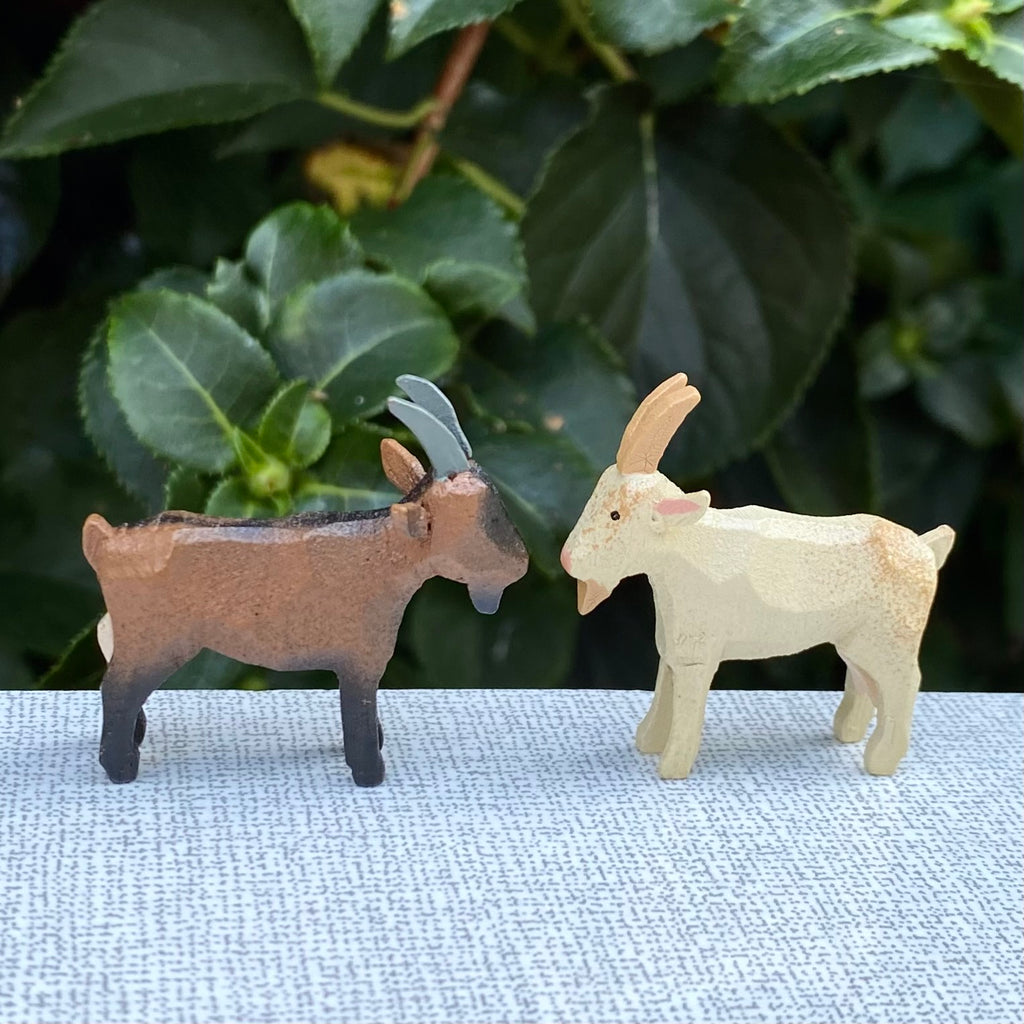 Miniature Wooden Goat