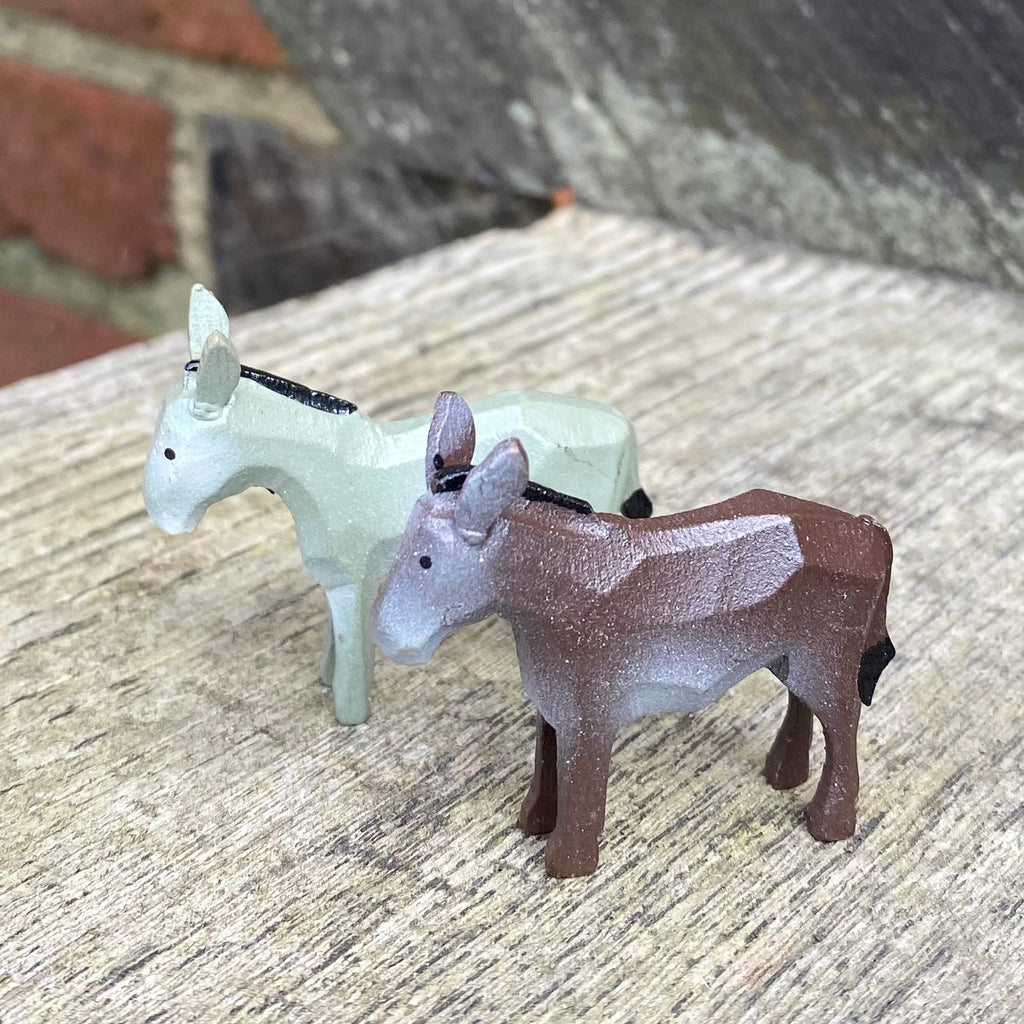 Miniature Wooden Donkey