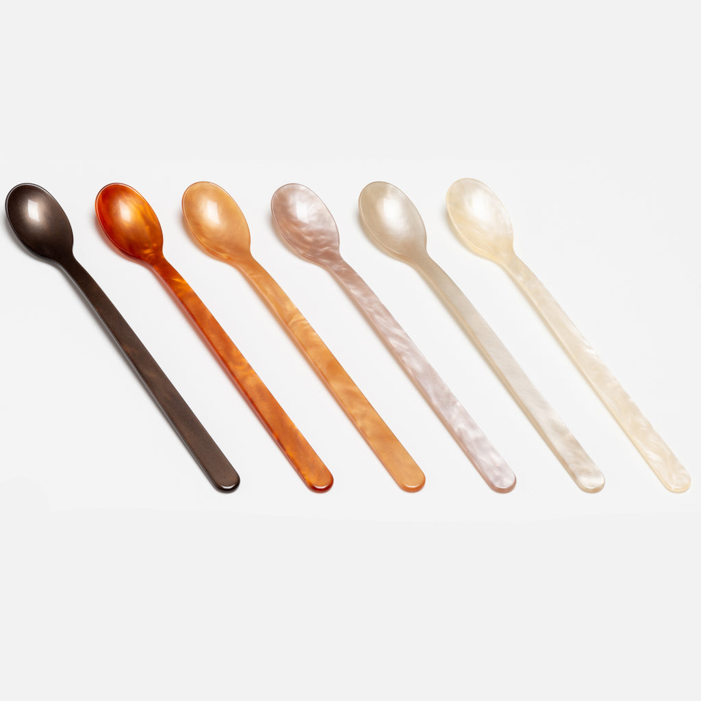 Set of Six Long Drink Spoons (natural)