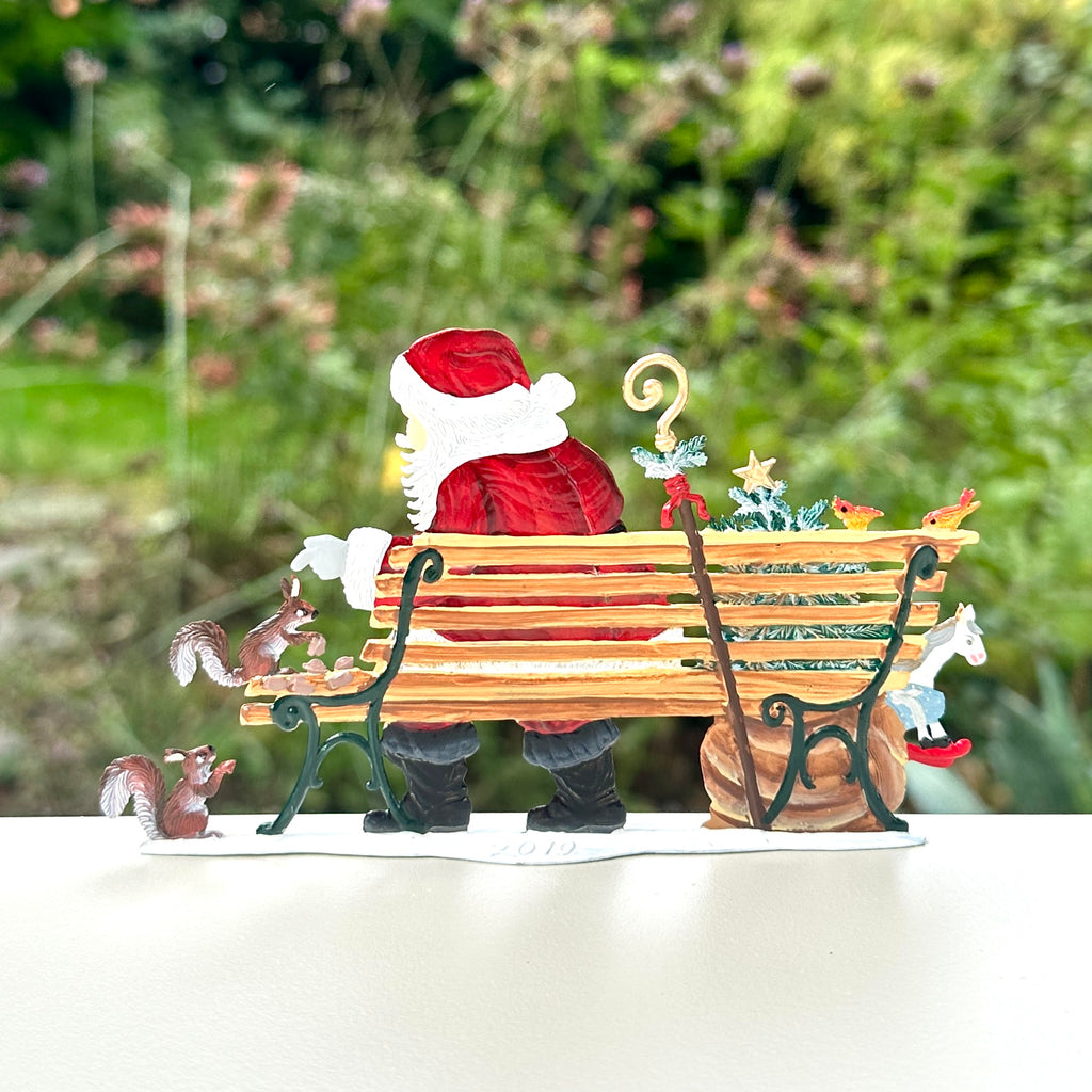 Santa on a Park Bench