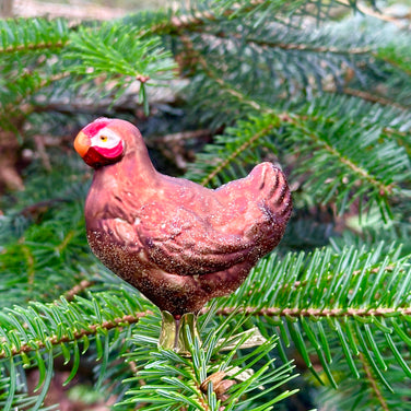 Brown Chicken Tree Decoration