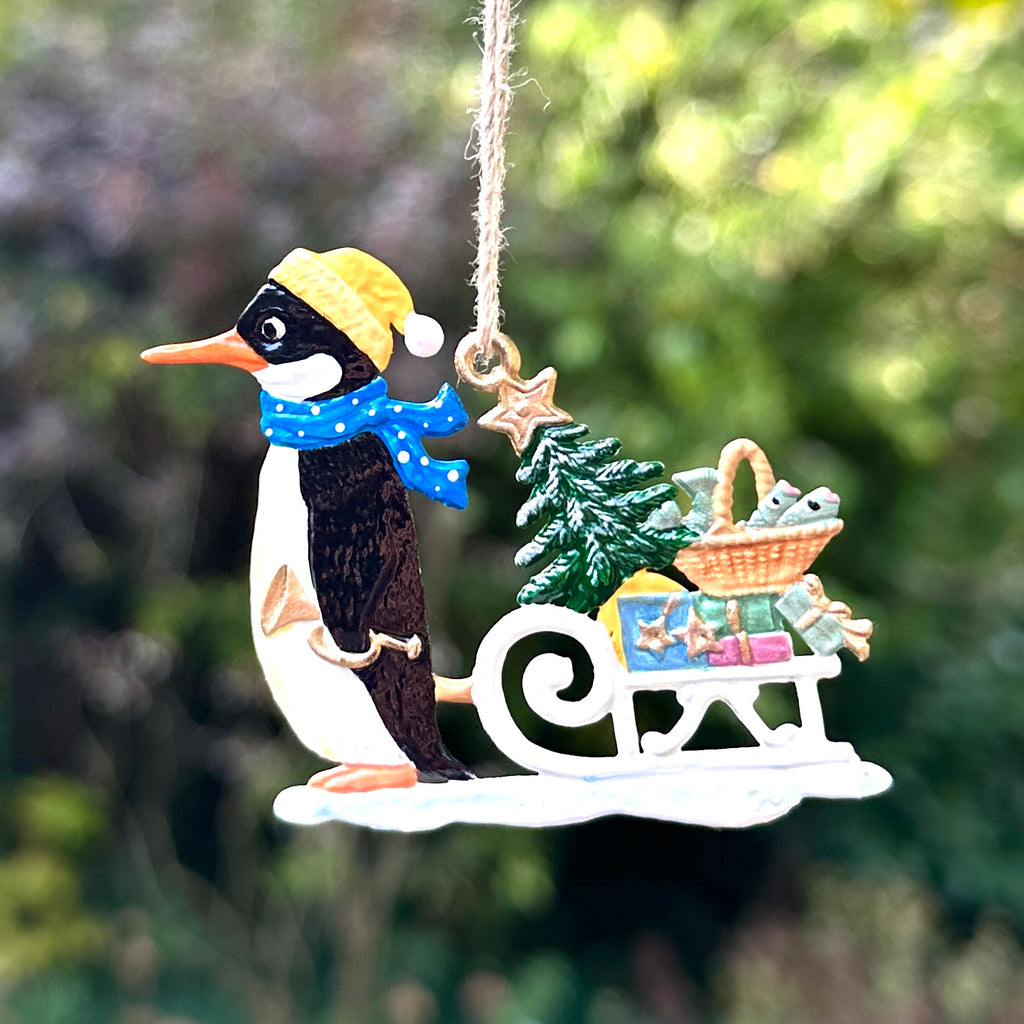 Penguin with Sledge Tree Decoration