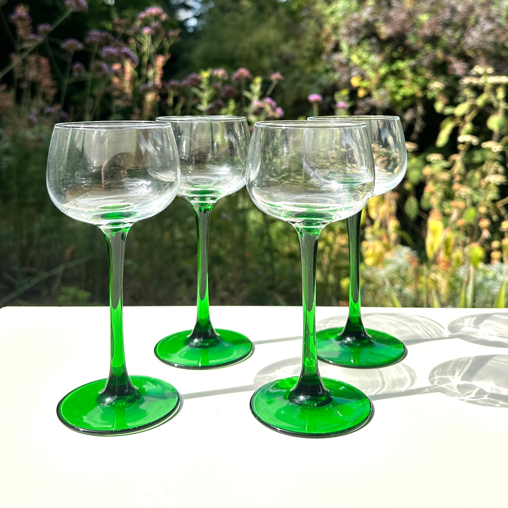 Set of Four Vintage Wine Glasses