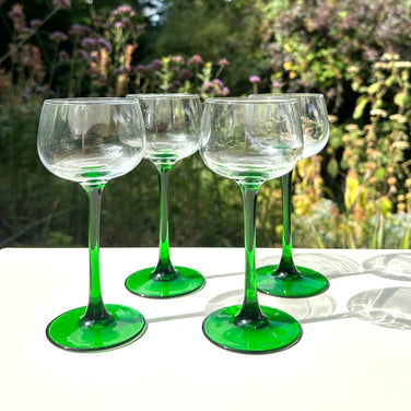 Set of Four Vintage Wine Glasses