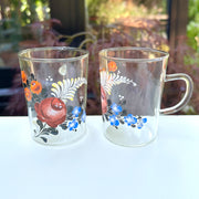 Vintage Floral Tea Glasses