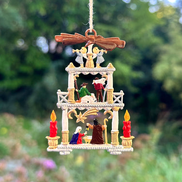 Nativity Pyramid Tree Decoration
