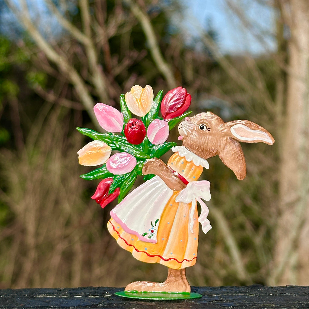 Bunny with Orange Dress