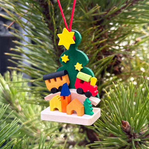 Train and Village Tree Decoration