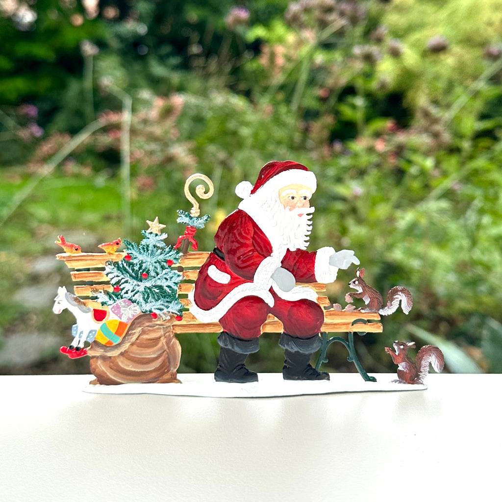 Santa on a Park Bench
