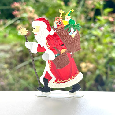 Walking Santa with a Basket full of Toys
