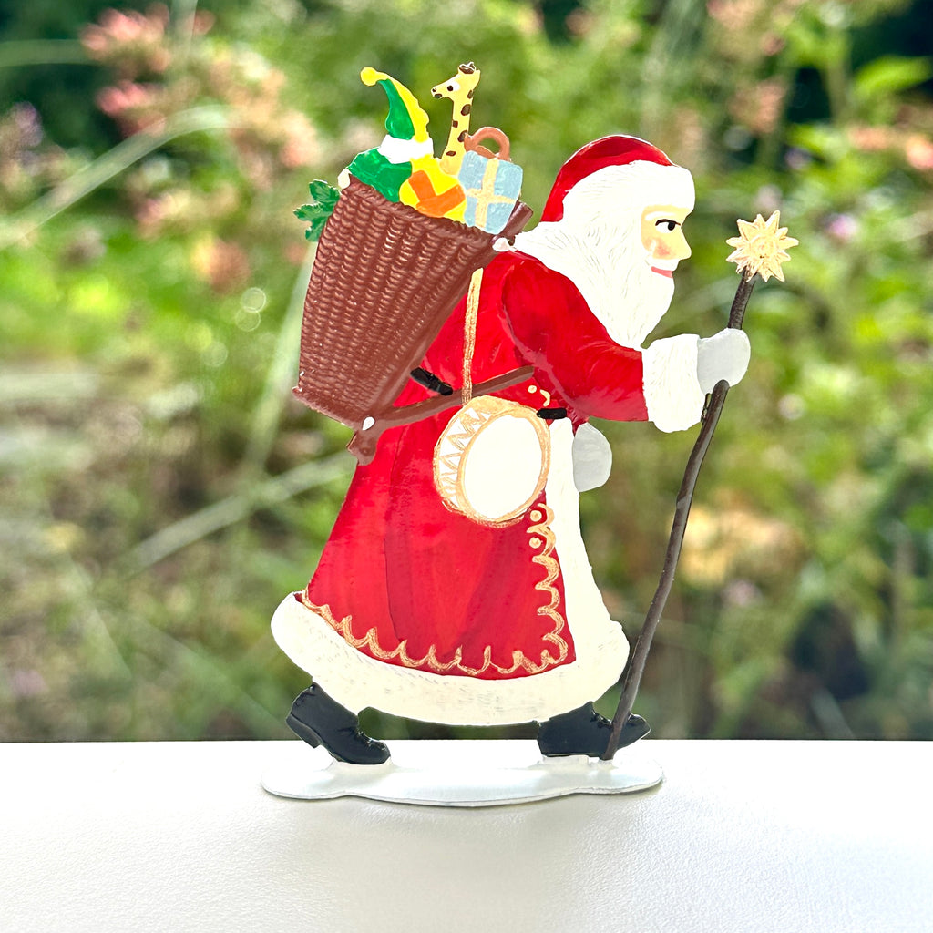 Walking Santa with a Basket full of Toys