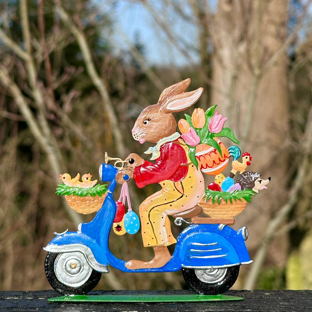 Bunny with Dark Blue Scooter