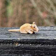 Miniature Wooden Wood Mouse