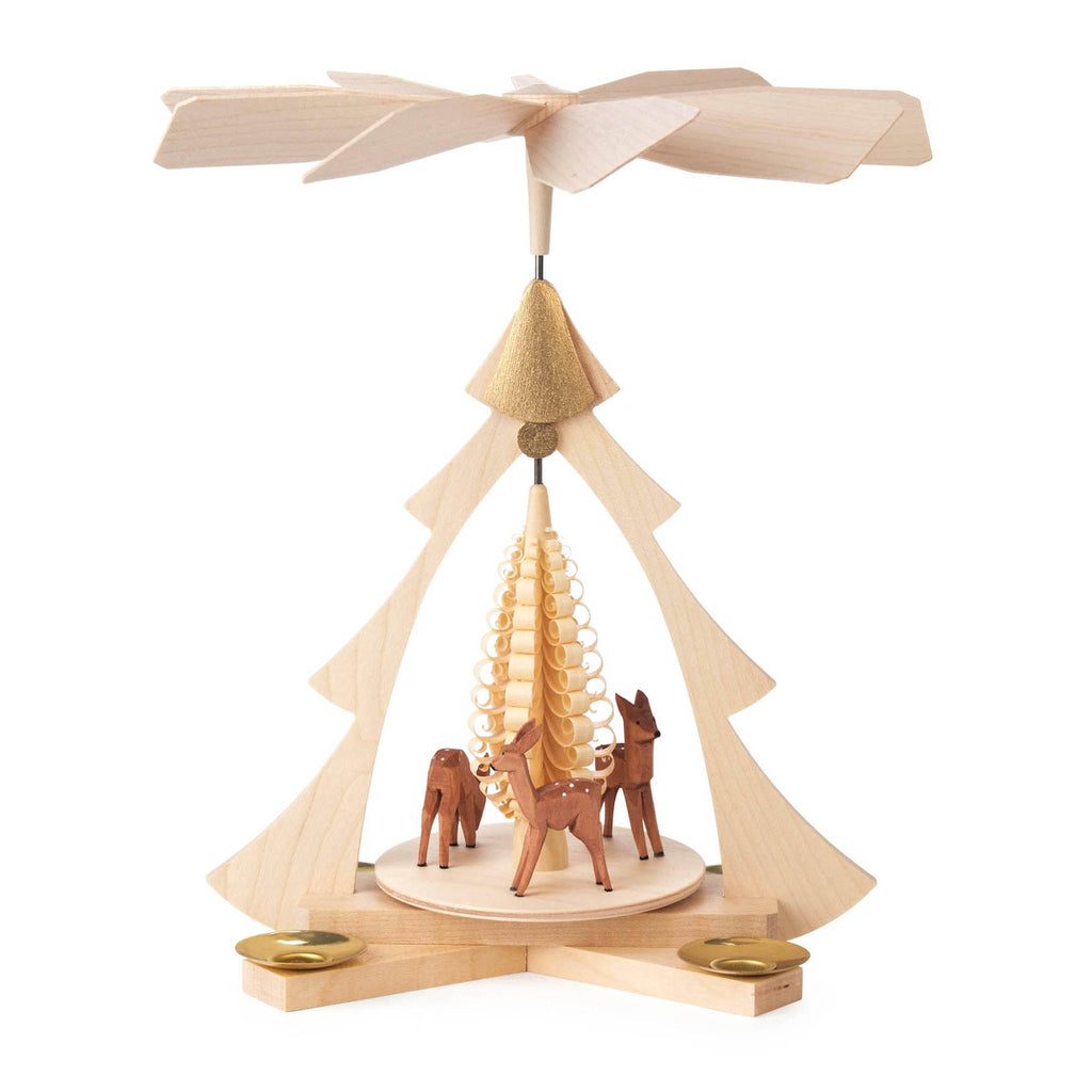 Rotating Pyramid with Deer