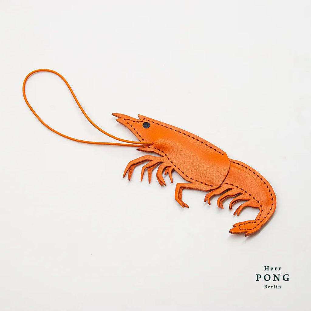 Shrimp Leather Charm