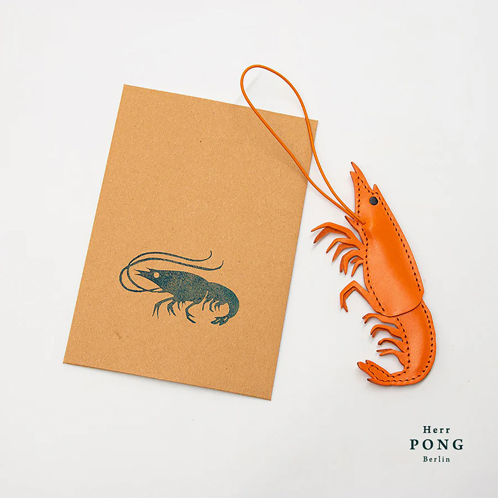 Shrimp Leather Charm