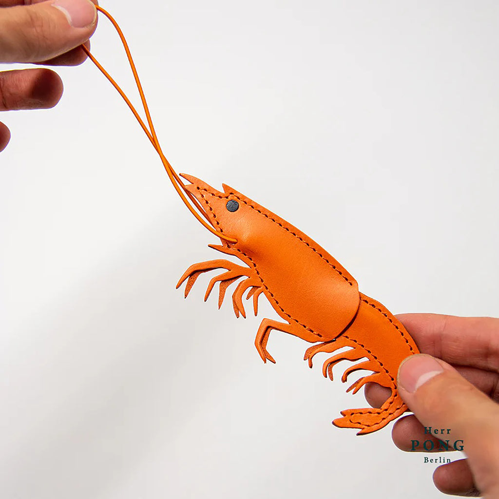Shrimp Leather Charm