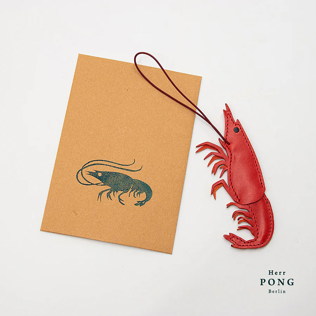 Shrimp Leather Charm