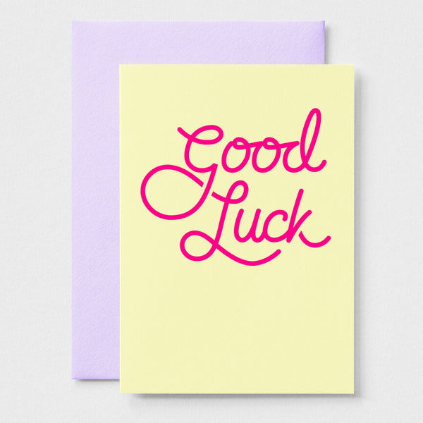 50% OFF Neon Good Luck Card