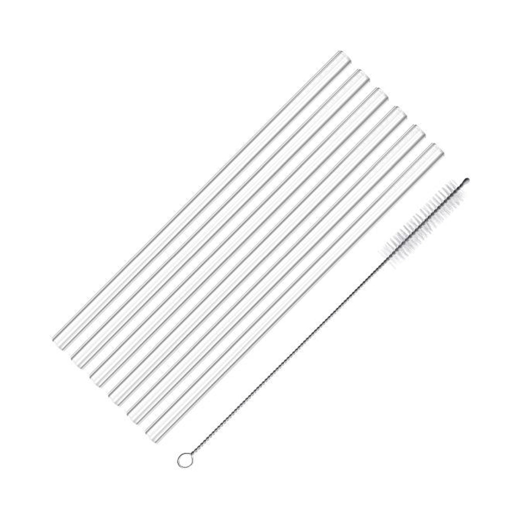 6 Straight Glass Straws