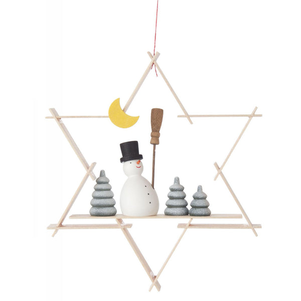 Snowman Star Tree Decoration