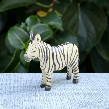 Miniature Wooden Zebra