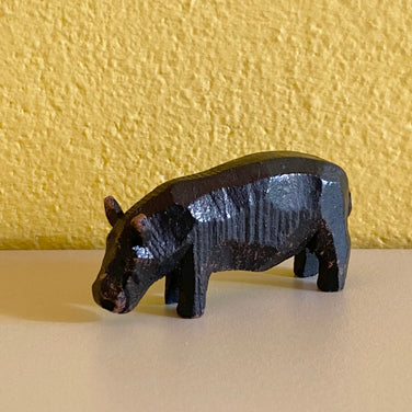 Miniature Wooden Hippo
