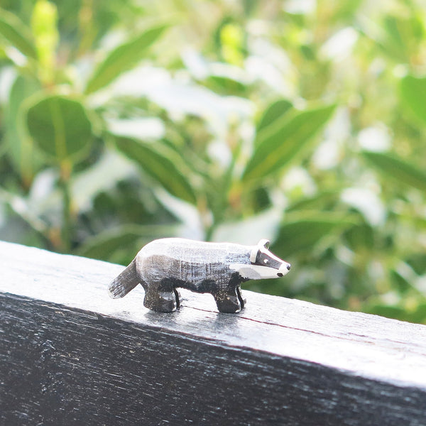 Miniature Wooden Badger