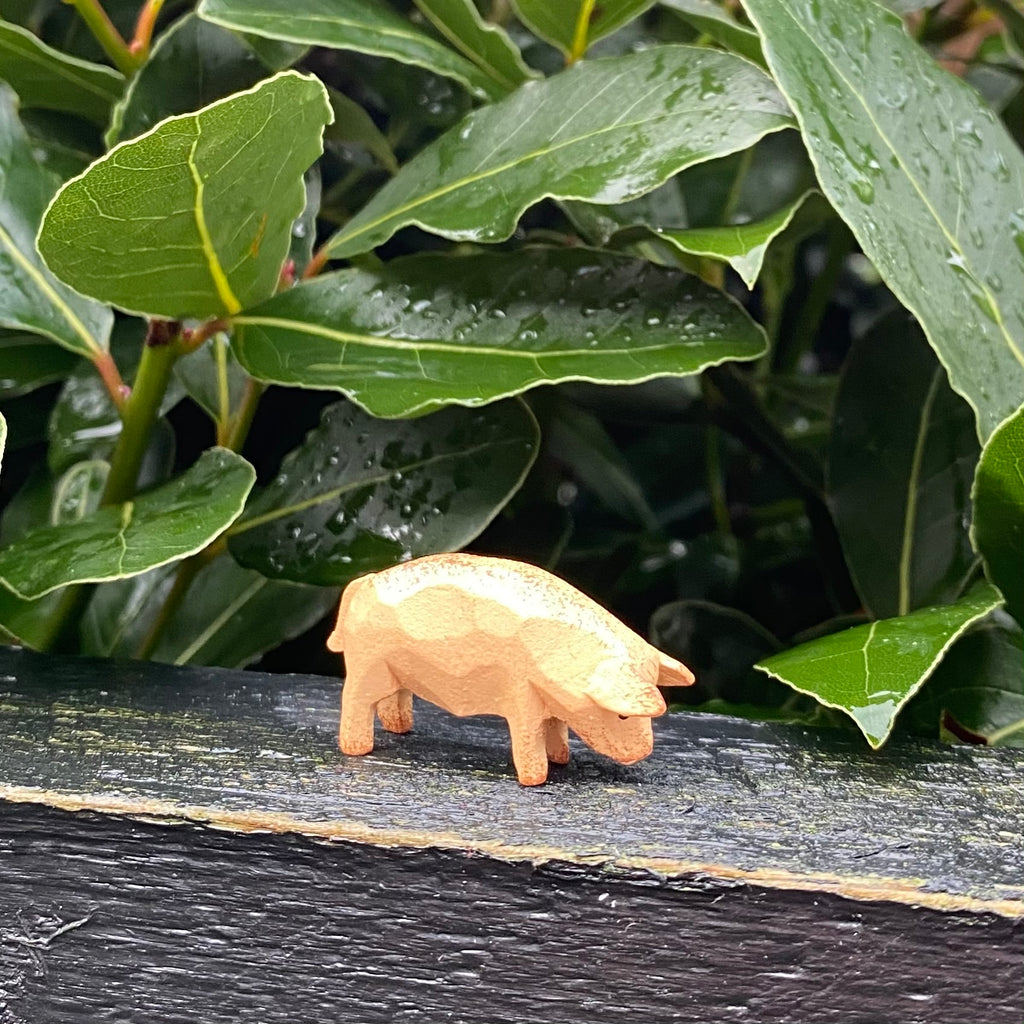 Miniature Wooden Pig